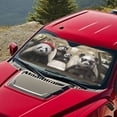 thumbnail image 5 of Xixirimido Car Windshield Sun Shade Sun Visor for Front Window Sunshade Block UV Rays Universal Fit Truck SUV Van Auto Accessories, Pandas Family, 5 of 8