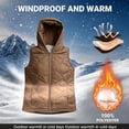 thumbnail image 5 of Busydd Womens Puffer Vest Comfortable Zip Up Hooded Puffy Vest Casual Solid Color Sleeveless Winter Vests with Pockets, 5 of 7