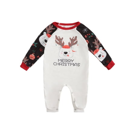 

Gupgi Christmas Parent-child Unisex Deer Print Top Pants Pajama Sets