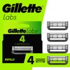GilletteLabs Razor Blade Refills with Exfoliating Bar and Heated Technology, 4 Count