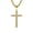 Gold no chain, variant on Unisex Stainless Steel Simple Hip Hop Classic Rhinestones Inlay Cross Pendant Amulet Necklace Statement Religious Jewelry Silver No Chain