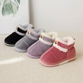 thumbnail image 5 of JDEFEG Girl Shoes Size 7 Toddler Childrens Shoes Winter Thick Furry Shoes Flat Heel Casual Home Cotton Shoes Cartoon Snow Boots Girl Casual Boots Plush Purple 25, 5 of 5