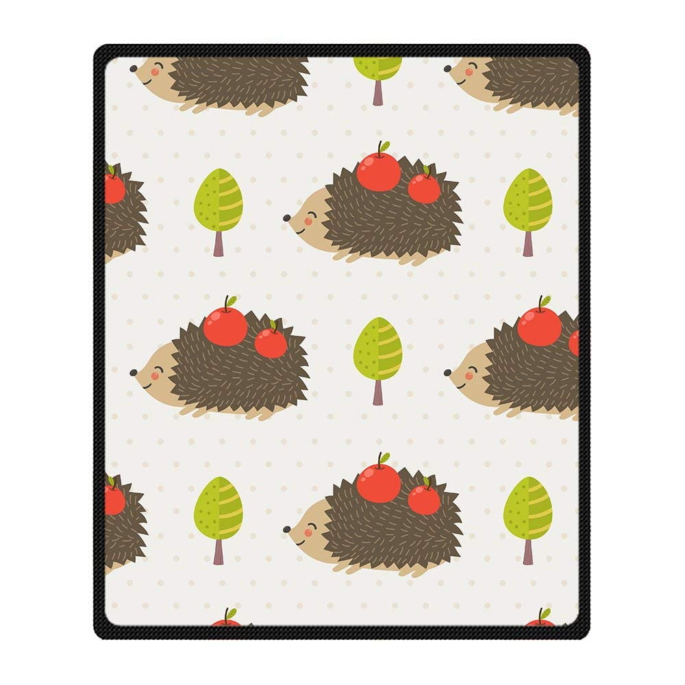 Rylablue Hedgehog Blanket Fleece Throw Blanket For Sofa Or Bed 58x80 Inches