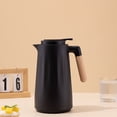 thumbnail image 2 of Insulated Thermal Carafe 10in 1.5L Coffee Carafe with Glass Liner, Plastic Vacuum Flask for Hot and Cold Drinks, Large Capacity Tea Pot for Home Office (Black), 2 of 4
