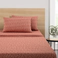 thumbnail image 2 of Mainstays 100% Cotton Extra Soft Jersey Bed Sheet Set, Queen, Red Canyon Crackle, 4 Pieces, 2 of 6