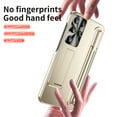 thumbnail image 4 of SaniMore Case for Samsung Galaxy S22 Ultra 6.8" 2022 with Hidden Kickstand & S Pen Slot & Stylus, Anti-scrctch Drop-proof Tough PC Backplane Anti-shock Slim Shell for Galaxy S22 Ultra, Gold, 4 of 7