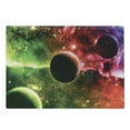 thumbnail image 1 of Psychedelic Cutting Board, Space Universe Cosmos Galaxy Nebula Stars and Planets in Trippy Tones Image, Decorative Tempered Glass Cutting and Serving Board, Large Size, Magenta Green, by Ambesonne, 1 of 1