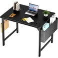 thumbnail image 1 of Computer Desk - 32 Inch Small Office Writing Work Study Kids Student Teacher Home Bedroom Table Storage Bag Headphone Hooks & no Wheels - White, 1 of 7
