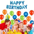 thumbnail image 4 of BIRLON 16 Inch Happy Birthday Balloons, Happy Birthday Banner, Dark Blue, 4 of 5