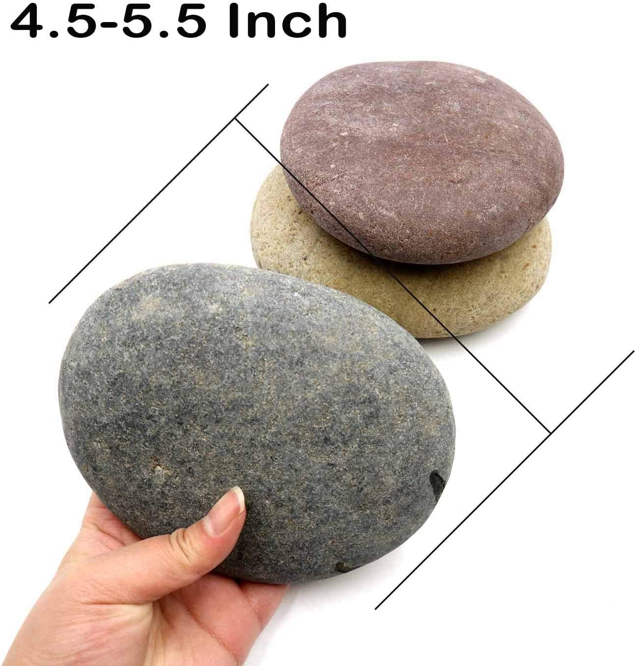 Koltose by Mash - Craft Rocks for Painting, 100% Natural XL Multi-Colored  Stones, 3.5” - 4.5” inch, Set of 12