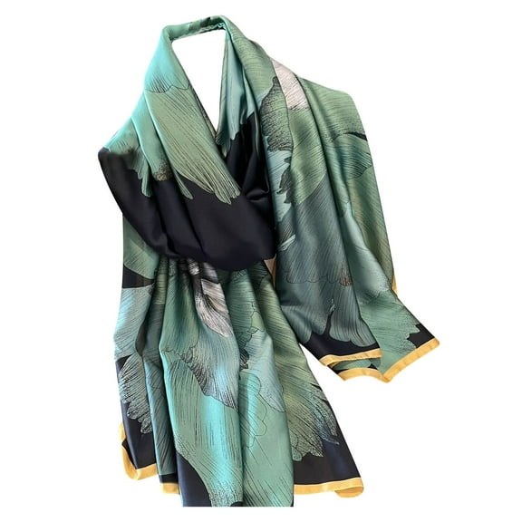 Neck Scarves Silk Scarves Scarfs for Women Lightweight Print Floral Pattern Scarf Shawl Fashion Scarves Sunscreen Shawls
