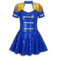 thumbnail image 4 of CHICTRY Girls Ringmaster Circus Show Tassel Tutu Dress with Steampunk Hat Outfit Festival Dancewear Royal Blue 6, 4 of 7