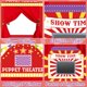thumbnail image 3 of Disco de teatro de marionetas Doorway, plegable, 78 x 170 cm, rojo y amarillo, 3 of 7