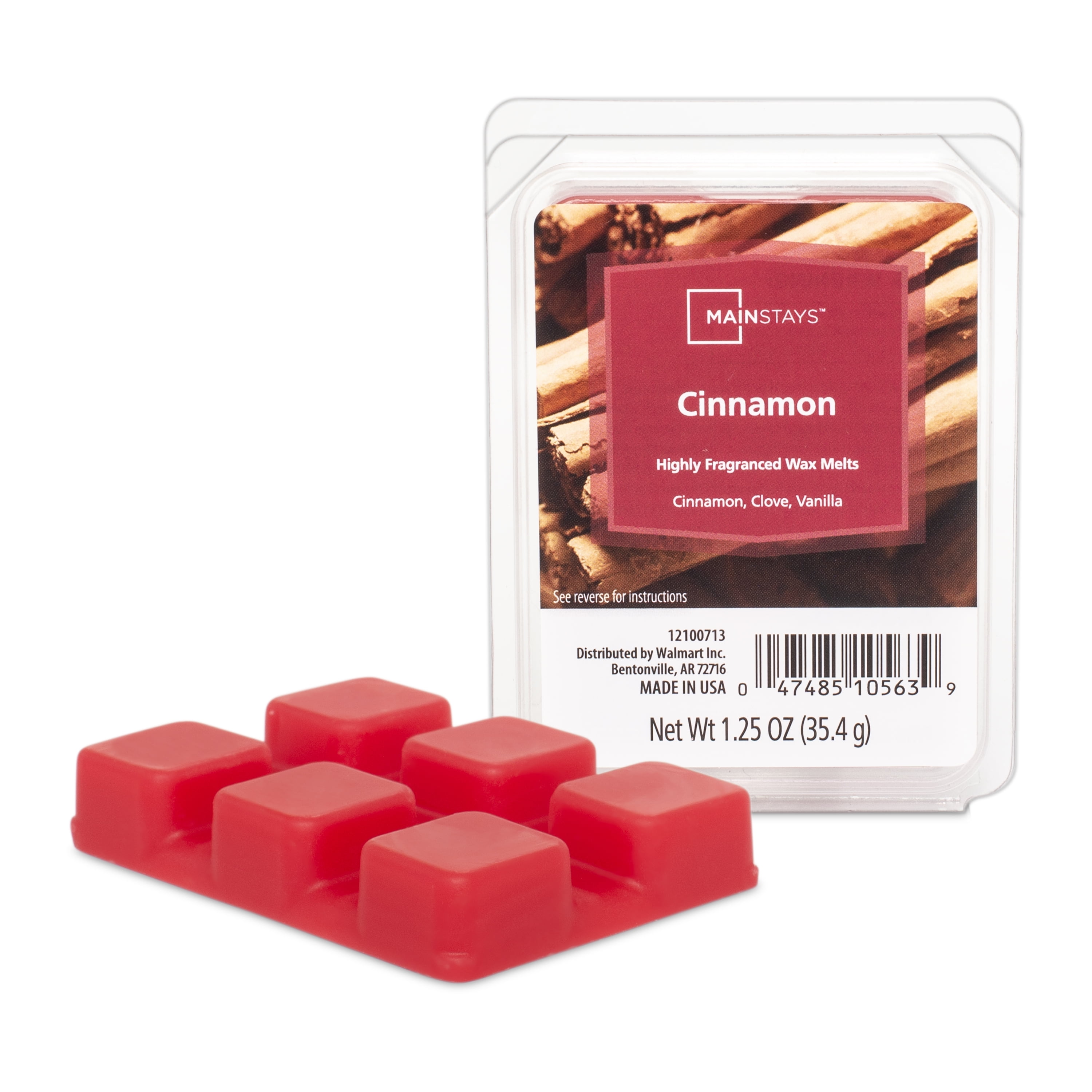 (3 pack) Mainstays Cinnamon Scent 6 Cube Wax Melt, 1.25 oz