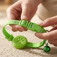 thumbnail image 4 of Cat Gps Tracker Collar, Reflective Cat Collar, Breakaway Cat Collar, Neon Green, Adjustable 8-12 in, Metal Bell, Airtag Holder, 1 Pc, 4 of 6