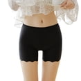 thumbnail image 5 of Pantalones cortos de seguridad anti-luz con fondo blanco sin costuras de seda de hielo para mujer, pantalones cortos de seguro finos de verano de gran tamaño que se pueden usar al aire libre, 5 of 5