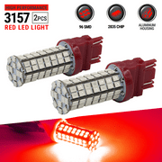2X 3157/3156 40W Red LED Rear Brake Stop High Power Tail Lamp Light Bulbs Pair