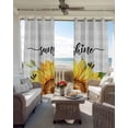 thumbnail image 6 of Sunflowers Bees Blackout Curtains for Bedroom Living Room Darkening Curtains 90 Inch Grey Check Sunshine Watercolor Floral Black Out Window Curtain Privacy Window Treatment Grommet Drapes 52"x90"x2, 6 of 9