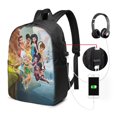 thumbnail image 1 of Mochila de viaje para portátil de Campanilla, resistente al agua y antirrobo, con puerto de carga USB, de 17 pulgadas, ideal para negocios, trabajo, universidad, etc., ideal como mochila informal., 1 of 5
