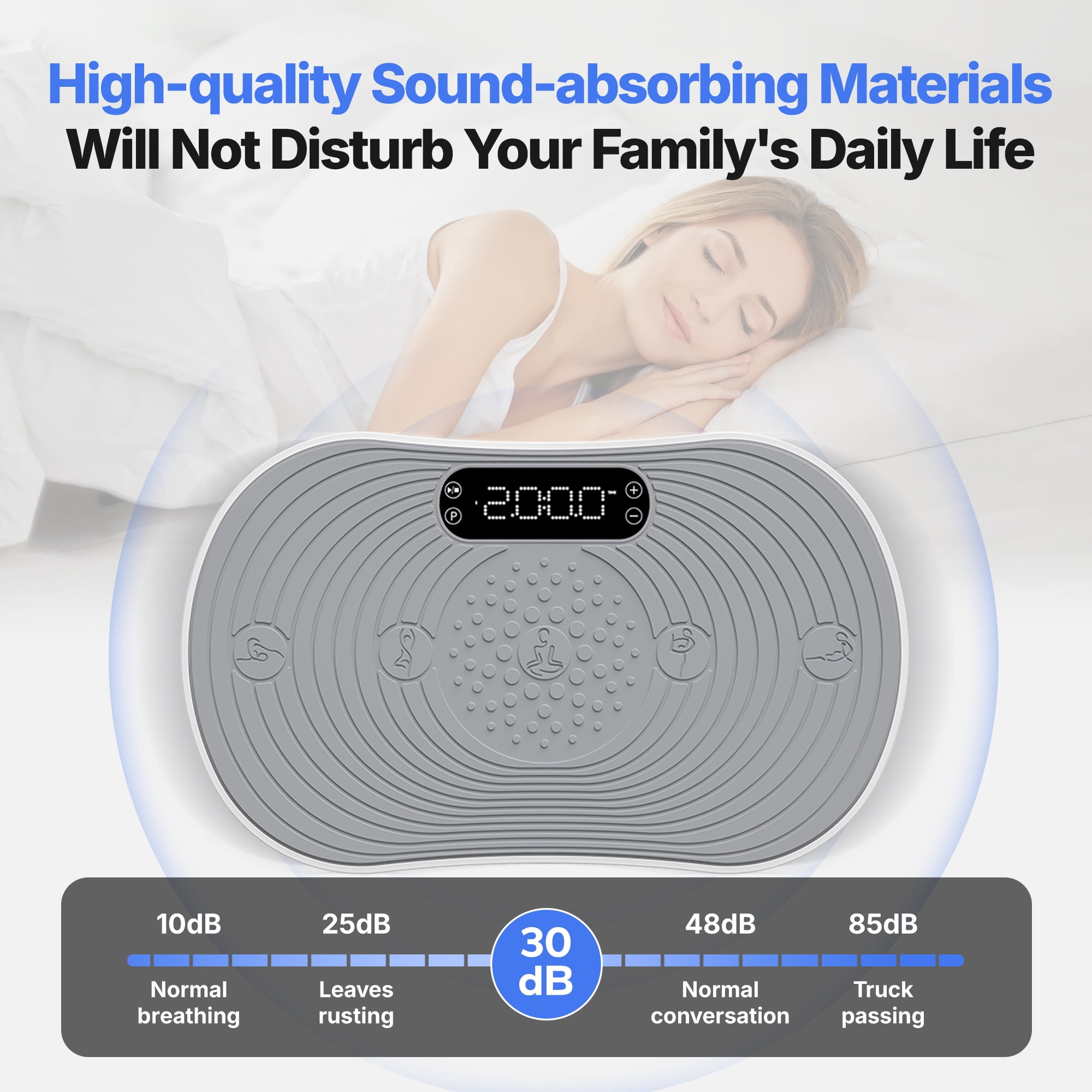 MERACH 350lbs Bluetooth Vibration Plate Exercise Machine, Resistance Bands Vibrating Plate for Exercise with LED Touch Screen, 99 Speed Levels, Home Gym Exercise Equipment
