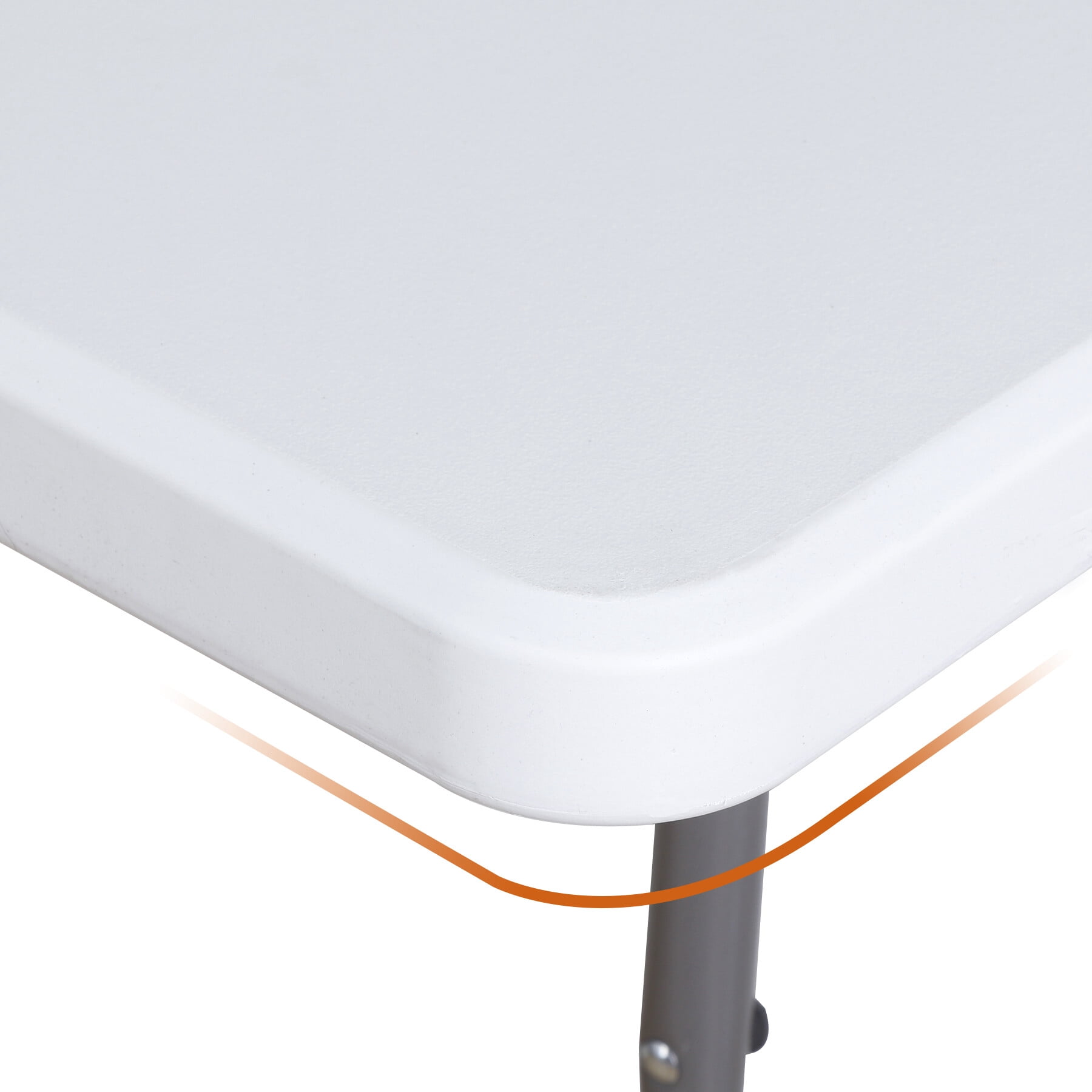HomGarden 8FT Folding Utility Table Indoor Outdoor Table W/Handle, White