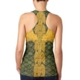 thumbnail image 2 of Halloween Green Dragon Costume Juniors Burnout Racerback Tank Top, 2 of 2