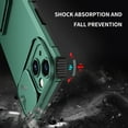 thumbnail image 5 of Cowithday for iPhone 14 Case with Slide Camera Cover, Kickstand Rugged Military Grade Shockproof TPU Rubber Silicone Anti-Scratch Hard PC Back Phone Case Cover for Apple iPhone 14 5G 6.1", Darkgreen, 5 of 9