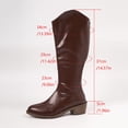 thumbnail image 6 of Taqqpue Women's Mid-Calf Boots Plus Size Back Zip Slip On Mid Heel Comfortable Casual Boots for Women Size 5.5-11 Fashion Casual Shoes Fall Winter Footwear Comfortable Walking Daily, 6 of 10