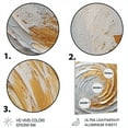 thumbnail image 3 of Designart "Enchanted Whirls in Gold and Cream II" Abstract Spirals Metal Wall Decor, 3 of 5