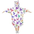 thumbnail image 2 of joogoo Wearable Blanket Hoodie for Bird Pattern Flannel Sherpa Pocket 3-14 YR S, 2 of 7