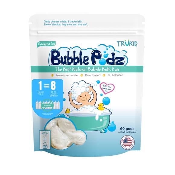 Bubble Bath TruKid Bubble Podz, eucalipto, piel sensible, 60 ml