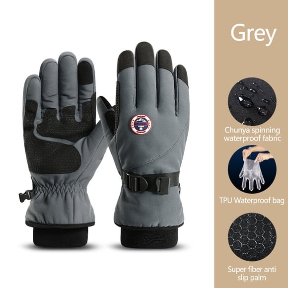 Teissuly Winter Warm Ski Gloves, Men's Outdoor Cycling Plush Thickened Touchs Screen Gloves Windproof and Anti-skid Teissuly WER202311011852