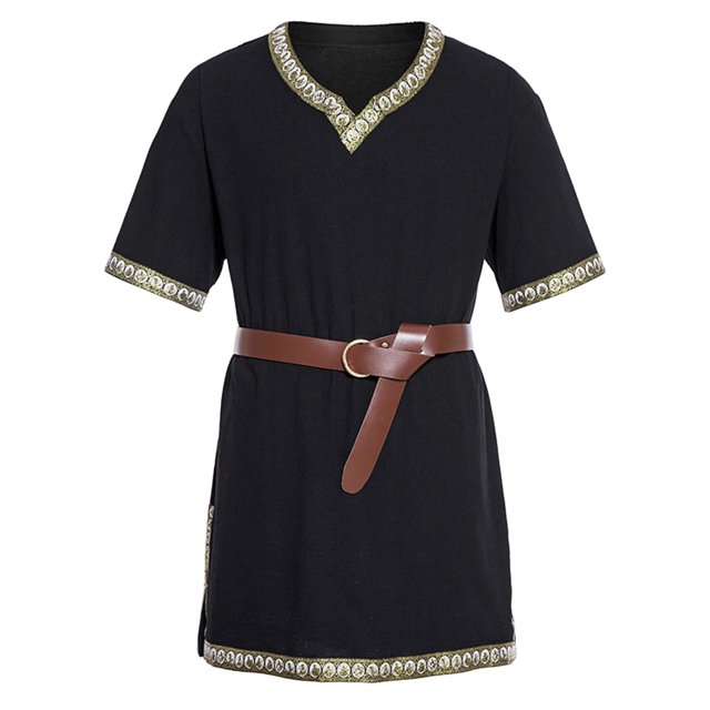 Ropa de hombre caballero templario renacentista Tunic caballero vikingo Guerrero pirata Top de fiesta de rol de Halloween