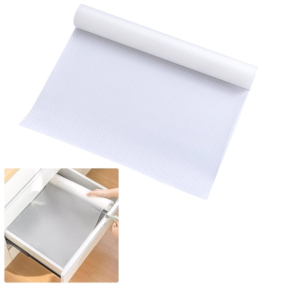 UHIAGREE Shelf Liner,11.8in×19.7ft Shelf Liners for Kitchen Cabinets Non-adhesive,Washable(Clear)