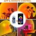 thumbnail image 4 of Sunset Lamp for Bedroom,App & Remote Control,180°Rotation RGB Color Changing LED Sunset Lamp Projector,Room Decor,Valentine's Day,Birthday,Wedding Gifts for Women, 4 of 8