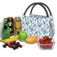 thumbnail image 3 of Fotbe Vintage Floral Birds Bolsa Térmica Portátil con Estampado, Bolsa de Entrega de Alimentos Aislada, Bolsa Reutilizable de Gran Capacidad para Comidas y Supermercado, 3 of 6
