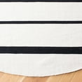 thumbnail image 3 of SAFAVIEH Montauk Oswald Geometric Striped Cotton Area Rug, Ivory/Black, 4' x 4' Round, 3 of 11