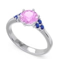 thumbnail image 2 of 2.15 T.C.W Round Cut Pink Sapphire & Blue Sapphire Gemstone Trendy Engagement Ring for her Solid 14K White Gold Size 5.5 by Diamond-Capitals, 2 of 7