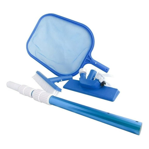 Above-Ground Pool Maintenance Kit (Telescoping Pole, Leaf Rake, Vacuum and Brush)