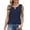 Navy, variant on Women's Solid Color V Neck Stretch Sleeveless Loose Chiffon Vest Women Tops Workout Bandage Top for Women Shirt with Strings 1975 Crop Top Athletic Cropped Top A Tops for Women Polyester Top Women