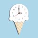 thumbnail image 4 of Reloj de pared silencioso de madera con diseño de helado de Zmeidao para el hogar y la sala de estar., 4 of 4