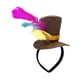 thumbnail image 2 of Mini sombrero de copa, tocado, plumas artificiales, accesorios para disfraces, tocado para baile con diadema, 2 of 8
