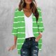 thumbnail image 2 of Mujeres de Manga Larga Tops de Moda Casual Impresión Suelta Cubrir Blusa de Cárdigan, Poliéster Suave Manga 3/4, 2 of 5