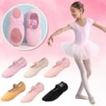 thumbnail image 3 of Ballet Shoes Toddler Girls Slippers Elastic Canvas Ballerina Flats Dance Shoes for Little Big Kids Women, 3 of 5