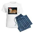 thumbnail image 5 of CafePress - Christmas Orange Tabby Cat Pajamas - Women's Short Sleeve Print T-Shirt and Pants Light Cotton Pajama Set, 5 of 7