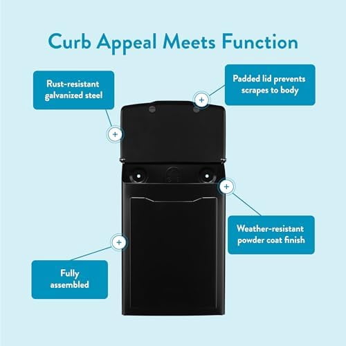 2681B Black Marina Wall Mount Mailbox, Small