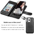 thumbnail image 4 of Compatible avec Étui iPhone 13 Pro/étui Portefeuille iPhone 13 Pro 6.1 Pouces (2021), [9 Emplacements pour Cartes] Cuir PU ID Crédit, 4 of 5