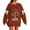 Brick Red, variant on HUAXUN-Women's Christmas Gift Box & Ornament Tree Print Sweatshirt - Casual Loose Fit Hoodless Pullover with Festive Design for Holiday Comfort Wear(Brick Red,L)