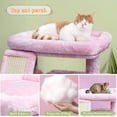 thumbnail image 4 of Small Cat Tree for Indoor Cats，Cat Tower with Scratching Post and Board，Cat House with Perch for Kitten,, 4 of 14