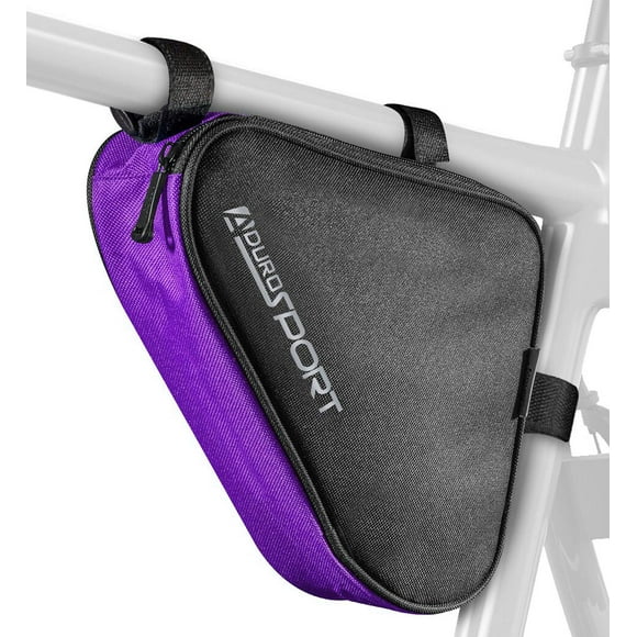 Aduro Sport Bicycle Bike Storage Bag Triangle Saddle Frame Pouch for Cycling (Purple)